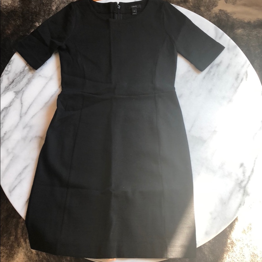 JCREW BLACK SHORT SLEEVE DRESS- SZ O PETITE